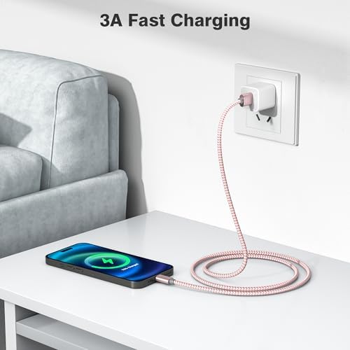 Versatile Elebase USB C Charger Cable Trio – 1.5/3.3/6.6 FT Fast Charging Cords for i Phone 15/16 Max, Samsung Galaxy S8-S24, and Motorola Devices – Durable, Tangle-Free Design for Rapid Data Transfer and Enhanced Compatibility