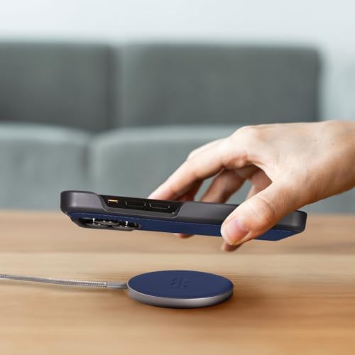 Dreem Empower Magnetic Wireless Charger Pad – High-Speed Mag Safe & Qi-Certified Charging Solution with Premium Vegan Leather Finish in Coffee – Effortless Device Alignment & Enhanced Overheat Protection for a Stylish, Tangle-Free Experience