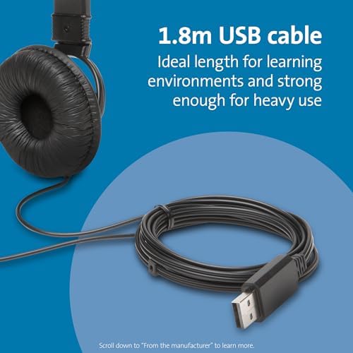Kensington Hi-Fi USB-C Over-Ear Headphones – Immerse Yourself in Premium Sound with Built-in Mic for Clear Calls, Exceptional Comfort, and Superior Noise Isolation Perfect for E-Learning and Professional Use