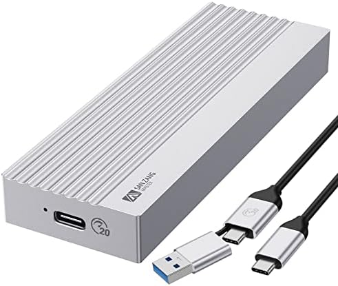Premium SAN ZANG MASTER M.2 NVMe SSD Enclosure Adapter – High-Speed 20 Gbps USB-C 3.2 Gen2 x2 with Durable Aluminum Design for NVMe PCIe M-Key SSDs (2230/2242/2260/2280) – UASP & TRIM Support for Enhanced Data Transfer and Portability
