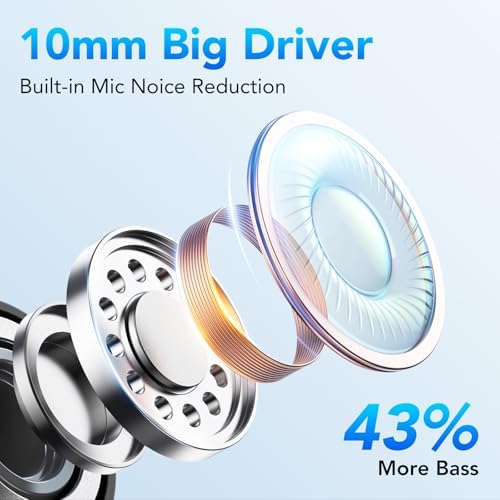 Unleash Your Sound with KT1 Bluetooth Earbuds: 120 Hours of Playtime, IPX7 Waterproof, Deep Bass 2.0 for Ultimate Sports Performance, Secure Earhooks for Active Lifestyles, Smart Digital Display for Battery Monitoring, Enhanced Device Compatibility – Perfect for Running, Gym Workouts, and Everyday Use