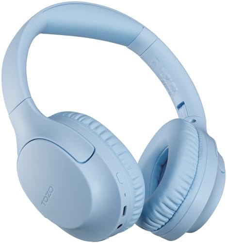 TOZO Bluetooth 5.4 Over-Ear Headphones – Unmatched 70-Hour Playtime, Tailored EQ for Personalized Audio Experience, Rich Deep Bass for Immersive Sound, Travel-Friendly Foldable Design, Integrated Microphone for Clear Voice Calls & Ultra-Low Latency for Flawless Streaming – Advanced Noise Cancellation & Broad Compatibility Options