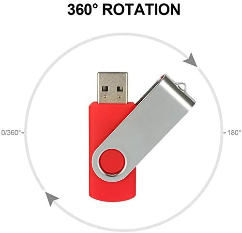 Alihelan 8 GB USB Flash Drive 5 Pack – Vibrant Swivel Memory Sticks with LED Indicator for Seamless Data Transfer, Ideal for Personal and Professional Use – USB 2.0 Portable Storage in Black, Red, Purple, Yellow, and White – Perfect for Easy File Sharing and Backup