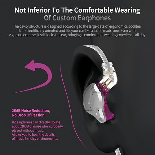 KZ ZS10 Pro In-Ear Monitor Earbuds – Superior Hybrid Audio Experience with 4 Balanced Armature + 1 Dynamic Driver Technology for Audiophiles and Gamers, Customizable Detachable Cable for Optimal Versatility, Ergonomically Designed for Comfort and Precise Sound Performance in Elegant Black Finish