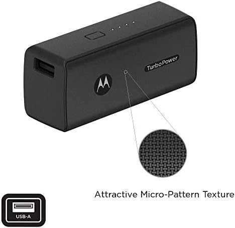 Motorola Turbo Power Pack 5000: Ultra-Compact 5000 m Ah Power Bank with USB-PD & QC3.0 Fast Charging for Moto Devices and More – Optimized for Maximum Compatibility and Portability