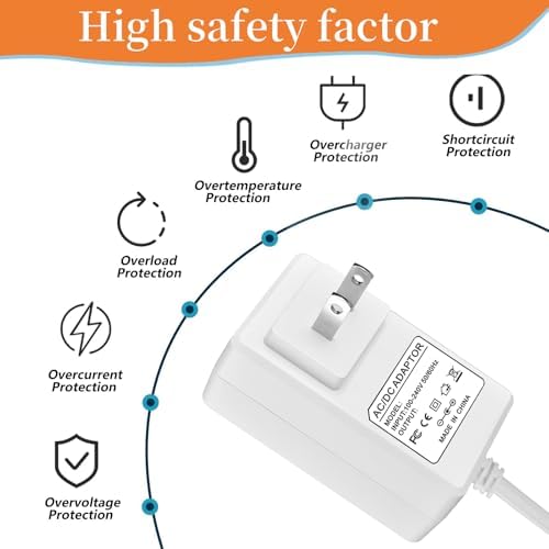 Luna Breast Pump 12 V Power Cord – Premium Replacement Charger for Enhanced Pumping Efficiency, Lightweight & Portable Design for On-the-Go Use, High-Safety Power Supply Ensuring Reliable Performance, Durable AC Adapter Tailored for Seamless Breastfeeding Experience