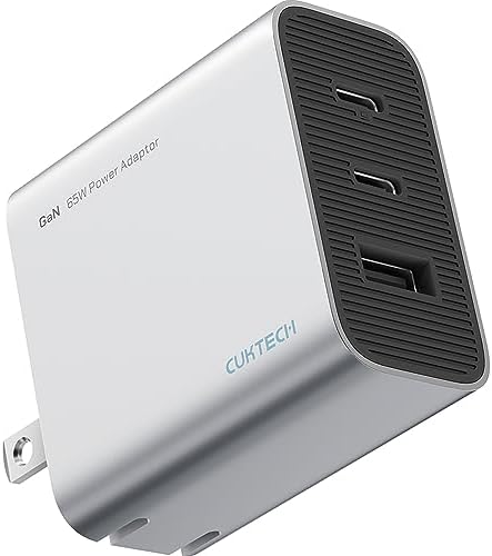 CUKTECH 65 W USB-C Fast Charger – Compact & Foldable Ga N Power Adapter for Multi-Device Charging – Ideal for i Phone, Mac Book, Galaxy & i Pad – Enhanced Safety Features with Overheating Protection – Sleek Grey Design for Modern Aesthetics – Efficient 3-Port Charging Solution for Home, Office & Travel – Upgrade Your Charging Experience with a Durable, High-Performance Charger that Combines Style and Functionality – Perfect for On-the-Go Power Needs – Streamline Your Tech Setup with Reliable Speed and Compatibility – Elevate Your Power Game Today!