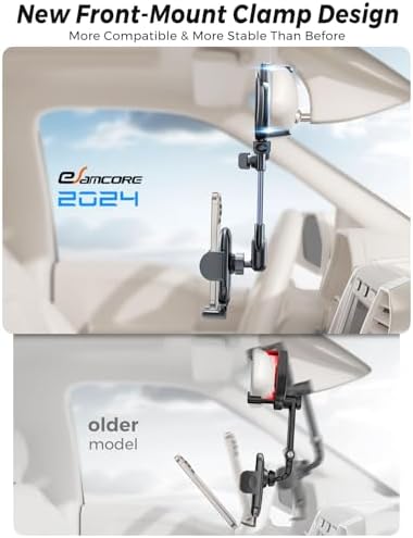 Elevate Your Driving Safety with the e Samcore Adjustable Rear View Mirror Phone Holder – Perfect Car Mount for i Phone 15, 14, 13, 12 & 4.7″-7″ Smartphones – 360-Degree Rotation for Optimal Viewing, Durable Design for Everyday Use, Hassle-Free Navigation and Hands-Free Calls
