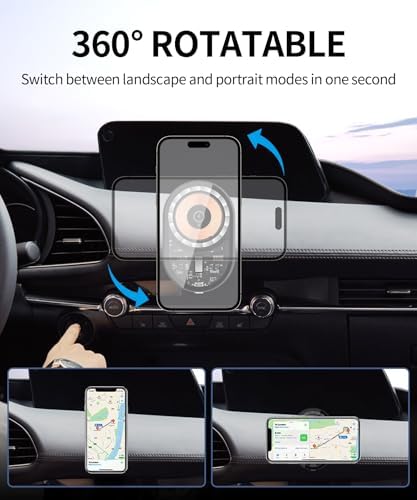 Transform Your Mazda 3 Driving Experience with a Custom Wireless Charging Phone Holder – Designed for 2019-2025 Models, Features Effortless 360° Rotation & Sleek Integration for Maximum Convenience and Style