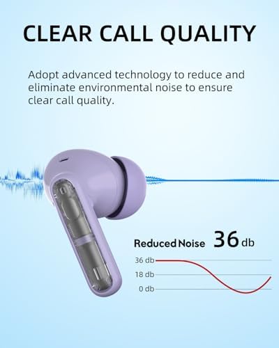 Elevate Your Audio Journey with Purple P1 PRO Wireless Earbuds – Cutting-Edge Bluetooth Technology, Exceptional Call Clarity, IPX7 Waterproof Design, and an Outstanding 30-Hour Battery Life – Perfectly Crafted for Active Lifestyles and Ultimate Comfort