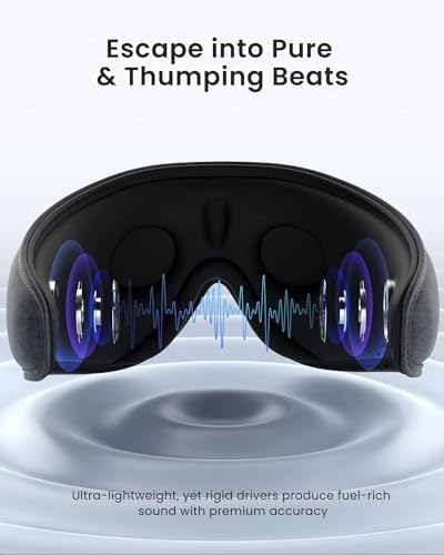 RENPHO Bluetooth Sleep Mask with HD Headphones – Luxurious 3 D Blackout Eye Mask for Side Sleepers, Ultimate Relaxation Gift for Women Seeking Comfort and Sound Serenity