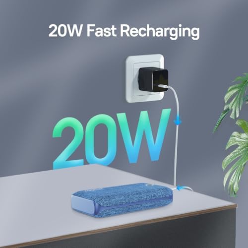 High-Capacity 20000 m Ah Portable Charger – Fast Charging Power Bank with USB-C Input/Output and Dual Ports for i Phone & Android Devices – Ultimate Reliability for On-the-Go Charging