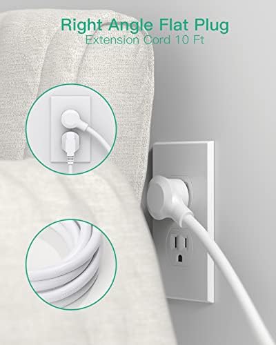 MIFASOPOWER Surge Protector Power Strip – 8 Wide Outlet Charging Station with 4 USB Ports (Including USB-C) and 5 FT Heavy-Duty Extension Cord – Space-Saving Flat Plug Design for Home, Dorm, or Office – Overload Protection & Wall-Mountable Convenience