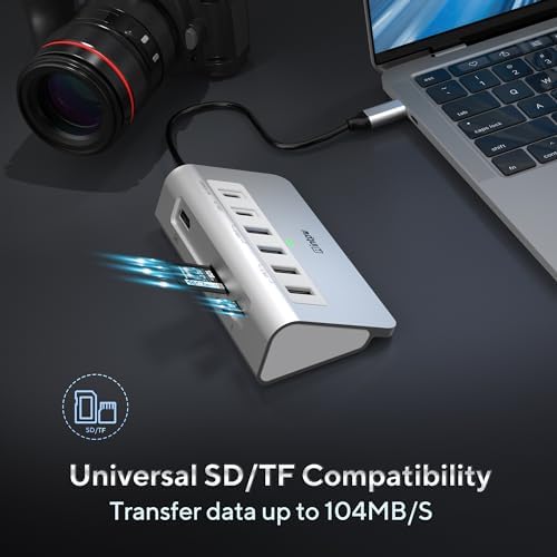 Transform Your Digital Workspace with a Multifunctional 9-in-1 USB-C Docking Station – 4 K HDMI for Crystal-Clear Displays, 100 W PD Fast Charging, and High-Speed Data Transfer (5 Gbps) – Includes 3 Type-A/C Ports, 2 Type-A 2.0 Ports, and SD/TF Card Reader – Premium Aluminum Hub Ideal for Mac Book, i Pad, and i Phone Users – Compact, Stylish, and Perfect for Travel Connectivity!