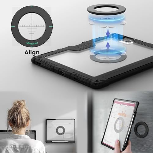 Nillkin Magnetic Wall Holder Stand for i Pad – Dual-Purpose Protective Case & Secure Mount for i Pad Pro 11, Air 5/4/3, & Pro 12.9 – Effortless Installation, Sleek Design & Enhanced Stability for Home and Office Use – 2 Piece Set for Versatile Display Solutions