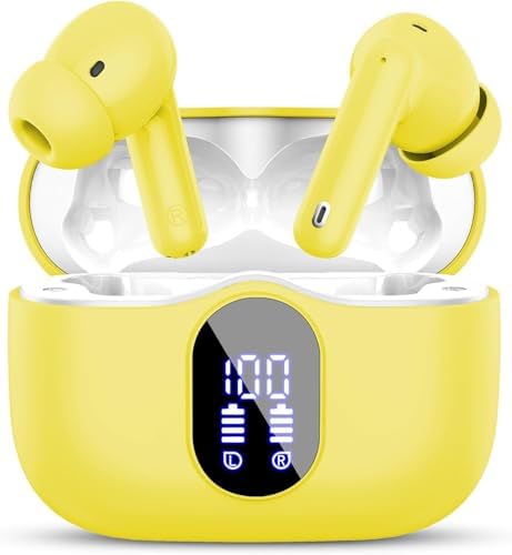 Elevate Your Audio Experience with Rose Gold Wireless Earbuds – Bluetooth 5.4 Connectivity, IP7 Waterproof Protection, and 36-Hour Playtime – Perfect for Active Lifestyles, Sports, and Seamless Communication – Stylish Comfort and Superior Noise-Cancellation for Uninterrupted Listening