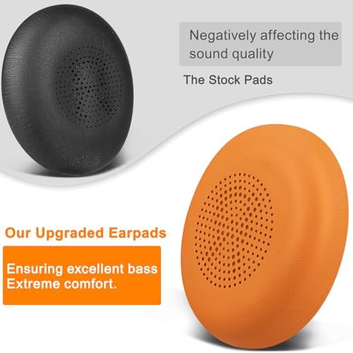 Premium SOULWIT Replacement Earpads for Jabra Evolve2 65 & 40 – Ultra-Comfort Protein Leather Cushions for Enhanced Sound Isolation and Longevity – Effortless Installation in Sleek Black Finish – Perfect On-Ear Headset Upgrade for Extended Listening and Productivity