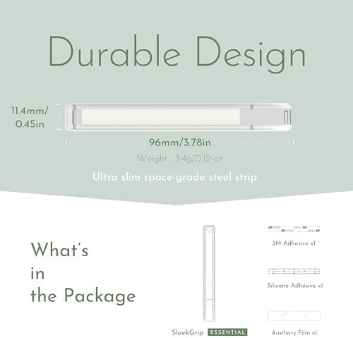 Sleek Strip Ultra-Thin Phone Grip & Kickstand – Lightweight Finger Holder for i Phone & Android – Customizable Loop Design with Dual Viewing Angles – Pocket-Friendly, Strong Adhesive, and Stylish Color Options for Enhanced Mobile Experience