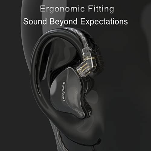 Professional Hi-Fi In-Ear Monitor Headphones with Detachable Cable – Ergonomic Noise-Canceling Earbuds for Musicians, Drummers & Singers – Exceptional Sound Isolation & Built-In Microphone – Versatile Compatibility for Studio & Stage Performance