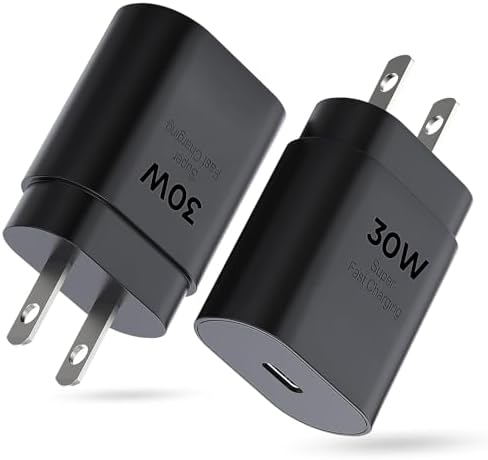 30 W Ultra-Fast USB-C Charger with 6.6 FT Cable for i Phone 16/15 & Galaxy S Series – High-Speed Charging with Safety Features for All Devices – Compact & Portable Power Adapter for On-the-Go Use