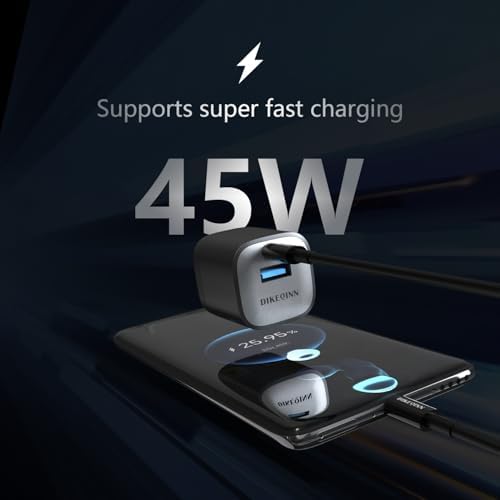 45 W Ga N Dual-Port USB-C & USB-A Wall Charger – Ultra-Fast Power Delivery for i Phone 16/15 & Galaxy S24/S23 Ultra – Compact, Lightweight Travel Charger with Programmable Power Supply for Efficient Multi-Device Charging – Perfect for Home, Office, and On-the-Go Use