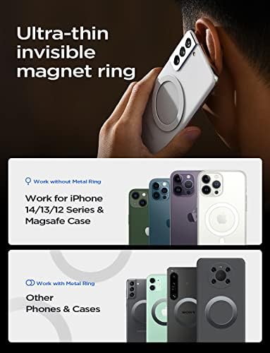LISEN Mag Safe Car Phone Holder for i Phone 16-12 Pro Max – Strong Magnetic Dashboard & Vent Mount – Stylish Purple Design – Effortless Installation & Wireless Charging Support for Ultimate Driving Safety