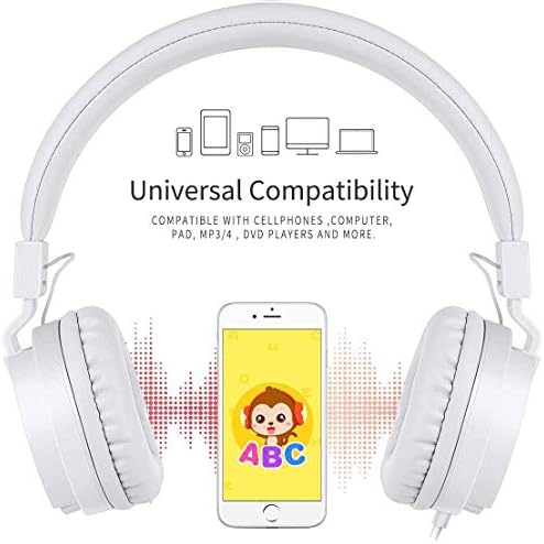 Gorsun Pink Adjustable Kids Headphones – Lightweight Stereo Earphones for Toddlers, Customizable Fit for Growing Ears, Durable Design for Learning & Play, Ideal for All Devices, Protect Hearing with Volume Limiting Features