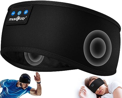 MUSICOZY Bluetooth 5.4 Sleep Headband Headphones – Ultimate Wireless Comfort for Sleep, Workouts, and Travel – The Perfect Gift for Active Lifestyles with Rapid Pairing and Sweatproof Design