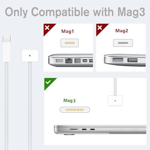 140 W USB-C Power Adapter for Mac Book Pro & Air – Lightning-Fast 1.4 Hour Full Charge with 6.6 ft Tailored USB-C Cable – Universal Compatibility for 2021-2025 Models – Enhanced Safety Features for Extended Battery Life – Optimal Replacement for 96 W, 70 W, and 35 W Chargers – Efficient Charging Solution for All USB-C Devices