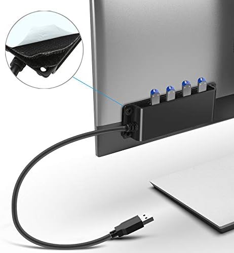 Enhance Your Workstation with the Surkit 4-Port USB 3.0 Portable Desk Hub – Versatile USB Data Hub Featuring 3.3 ft Cable for Seamless Connectivity with Mac Book, XPS, Surface Pro, and More – Perfect for Professionals and Students Alike!