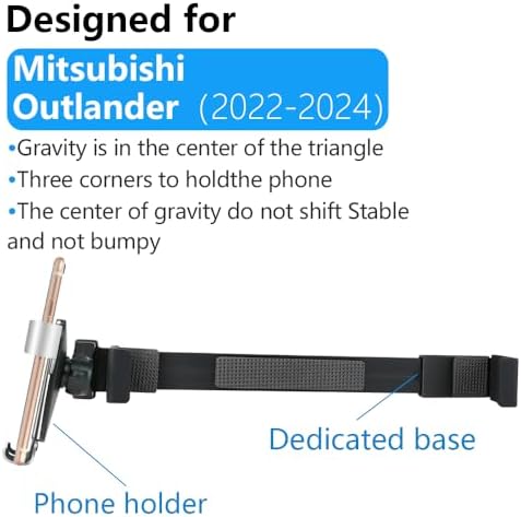 Mitsubishi Outlander 2022-2024 Car Phone Holder: Premium Dashboard Mount with Adjustable Viewing Angles, Built-in Charging, and Enhanced Smartphone Compatibility for Safe Navigation and Connectivity