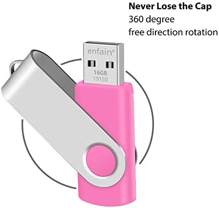 Enfain 10-Pack Red USB Flash Drives 16 GB – High-Speed USB 2.0 Memory Sticks with LED Indicator & 12 Labels for Easy Organization – Reliable & Portable Data Storage Solution for Professionals and Students