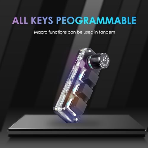 Revolutionize Your Gaming Setup with the Ultimate 3-Key Macro Pad – Programmable Mini Mechanical Keyboard with RGB Backlighting, Ergonomic Knob, and Type-C Connectivity for Enhanced Productivity and Precision in Gaming and Work Tasks