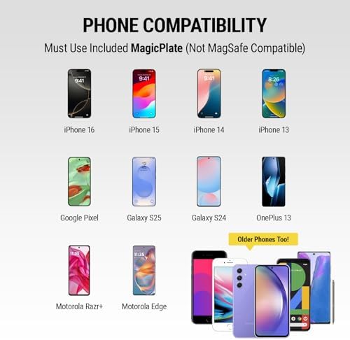 Scosche MAG12 V-XCES0 Universal Magnetic Car Phone Holder with USB Charger – Effortless Hands-Free Mounting for i Phone, i Pad, and All Smartphones – Durable Cigarette Lighter Design for Safe Navigation and Charging on the Go