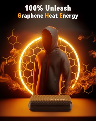 Ultimate MNZZ 7.4 V 10,000 m Ah Portable Power Bank – Fast Charging Battery Charger for Graphene Heated Jackets and Vests, Compact Design with Type-C Input/Output, Ideal for Outdoor Adventures and Device Compatibility