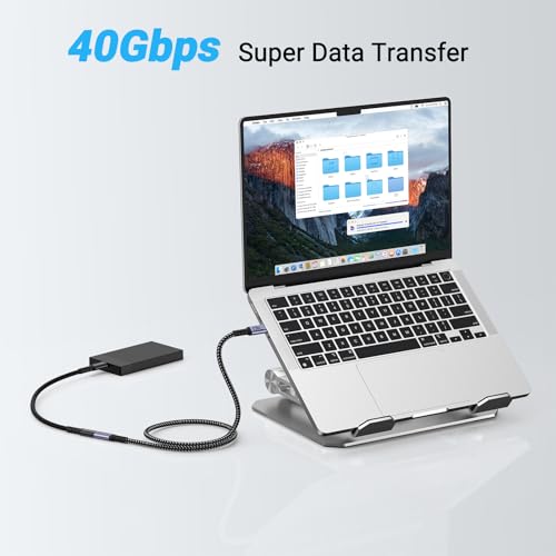 Ultimate USB C Extension Cable 3.3 FT – Dual Pack of 240 W Fast Charging & 40 Gbps Data Transfer Cords for Seamless 8 K Video Connectivity – Type C Male to Female Adapter for i Phone 16/15 & PSVR2 – Superior Speed and Compatibility for Enhanced Device Performance