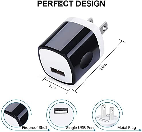 Efficient USB Charger Block 10 Pack – Uor Me 1 A 5 V Universal Power Adapters for Fast Charging Compatible with i Phone 14/13/12/SE/11/X/8 and Galaxy S22/A13/A03/A21/Note20 – Compact and Durable Wall Charger Set for Multi-Device Power Solutions