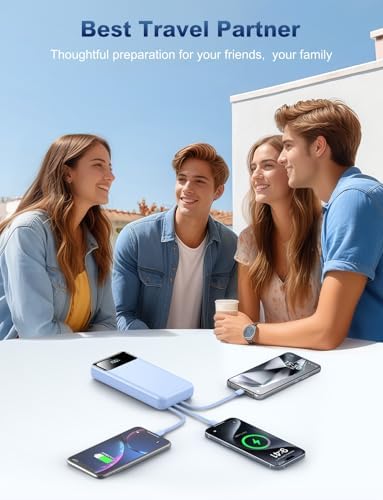 Ultra-High Capacity 50000 m Ah Power Bank – Ultimate Portable Charger with 22.5 W Fast Charging & Built-In Cables for Multi-Device Use – Perfect for Camping, Travel, and Outdoor Adventures – Lightweight, Reliable, and Compatible with i Phone, Samsung Galaxy, Google Pixel & More – Advanced Safety Features with 10,000 Bend-Resistant Cables for Unmatched Durability – Charge Up to 6 Devices Simultaneously with USB-C Two-Way Charging and LED Display for Power Monitoring – Ideal for Outdoor Enthusiasts and Frequent Travelers Seeking Convenience and Safety – Enjoy 365 Days Replacement Guarantee & 24/7 Customer Support for Peace of Mind