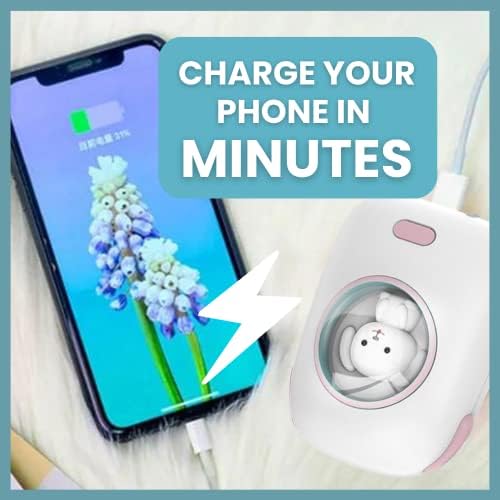 Charming Portable Charger & Hand Warmer | Ideal for i Phone, Galaxy, & Pixel | Stylish Pet-Themed Design with LED Battery Indicator | Quick Charge Functionality for On-the-Go Convenience | Compact & Lightweight for Effortless Travel