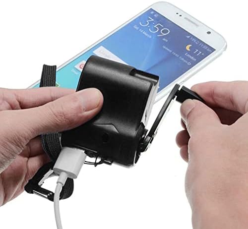 Emergency-Ready Hand Crank Generator: Lightweight 5 V USB Charger for Outdoor Adventures & Mobile Phone Powering – Ideal for Camping, Hiking, and Unexpected Outages