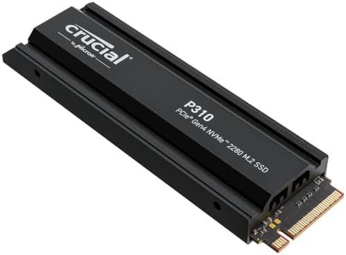 Elevate Your Gaming Experience with Crucial P310 500 GB NVMe M.2 SSD – Blazing Fast 6,600 MB/s Speeds, PCIe Gen4 Performance, and Acronis Backup Included for Ultimate Data Security – Ideal Internal Solid State Drive for Gamers and Creators