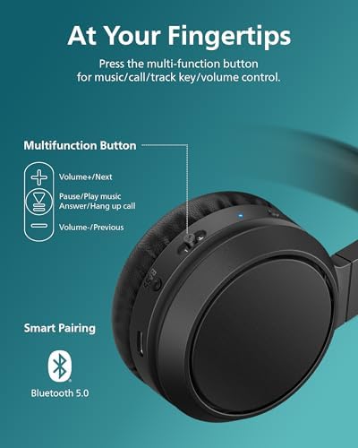 PHILIPS H4205 On-Ear Wireless Bluetooth Headphones – Unleash Your Music with Enhanced BASS Boost, 32 mm Drivers, and 29-Hour Battery Life – Lightweight Comfort and Fast Charging for All-Day Listening in Stylish Blue – Perfect for Commuting, Workouts, and Home Relaxation