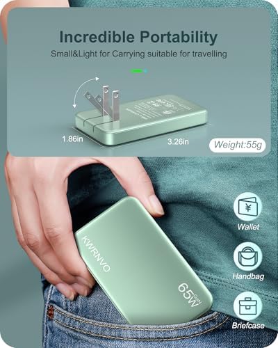 Sleek Purple 65 W Ga N Multi-Port USB Wall Charger – Ultra-Slim Travel Adapter with Dual Type-C & USB-A Ports for Rapid Charging of Mac Book Pro, i Phone 16/15/14, i Pad Pro, and Pixelbook – Compact, Stylish, and Versatile Power Solution for All Devices