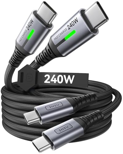 INIU USB-C Cable, [6.6ft, Blue] 2-Pack USBC Cable for iPhone 16 15 Pro Max/Plus, Samsung Galaxy S22 Ultra Note 10, Pixel 7a, MacBook, iPad, and More – Enhanced Compatibility and Speed