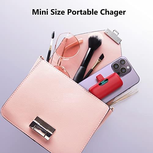 Ultra-Compact 5000 m Ah Power Bank – High-Speed USB-C Mini Portable Charger with LCD Display, Perfect for i Phone 16/15 Series & Android Devices – Lightweight Battery Pack for Travel and Daily Use, Enhanced Compatibility & Fast Charging Solutions