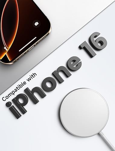 JSAUX Magnetic Wireless Charger – Sleek Silver Fast Charging Pad for i Phone 16 Series, Mag Safe-Compatible with Superior Magnetic Alignment for Efficient Power Delivery, Portable Design for Home & Travel Use, Essential i Phone Accessory for Stylish Charging Solutions