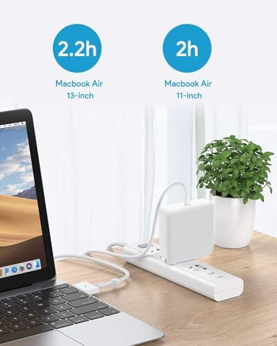 High-Performance 45 W Magnetic T-Tip Charger for Mac Book Air (11″ & 13″) – Enhanced Compatibility for Mid 2012 to 2017 Models with LED Charging Indicator and Safety Features – Efficient Power Supply for Your Laptop Needs