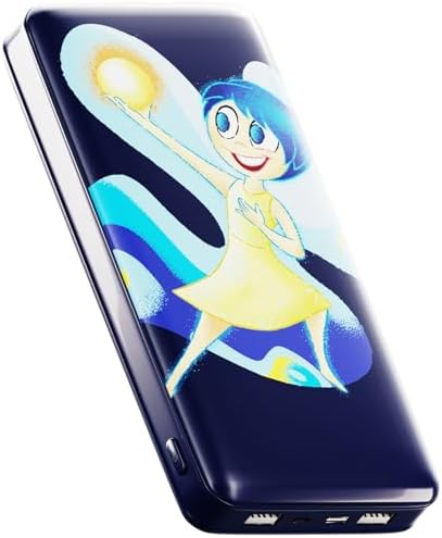 Disney Pixar Inside Out 2 10,000 m Ah Power Bank – Universal Portable Charger for All USB Devices – Quick Charge Battery Pack Gift for Kids, Teens, Men & Women – Fun and Functional Accessory for On-the-Go Power Solutions