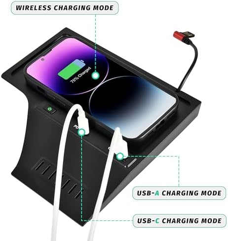KEWISAUTO Premium Wireless Charging Pad for 2020-2024 Nissan Sentra S, SV, SR – Fast Qi Charger for Effortless Power Boost in Center Console, Seamless Installation, and Elegant Design for Active Lifestyles