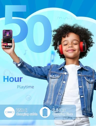 Safe Sound Bluetooth Headphones for Kids – Lightweight Wireless Earphones with 85 d B Volume Limiting for Toddler Hearing Protection – Ideal Twistable Design for School, Travel, and Home Use – Premium Audio Quality with Built-in Microphone for Clear Communication